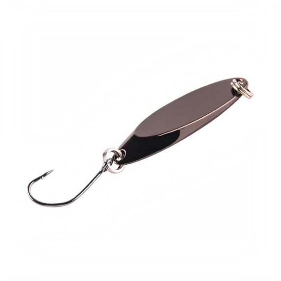 Micro Metal Spoon Fishing Lure, Sinking Single Hook Bait for Trout Bass and Perch Freshwater Casting, Pattern E Size M, 1.34 Inch