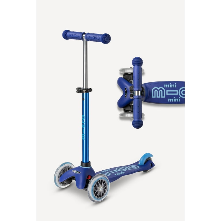 Micro Kickboard Mini Deluxe Blue Scooter, Adjustable Handlebar