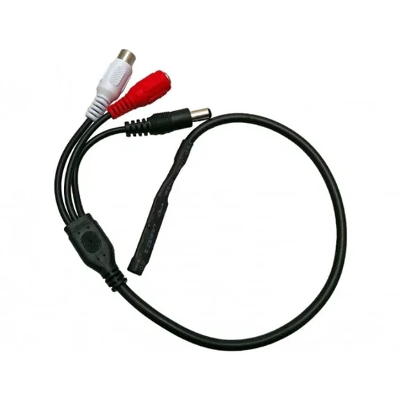 Micro Mini Microphone Cctv Security Rca Output Cable Cord