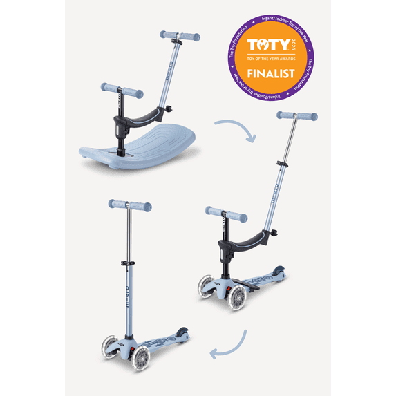 Micro Kickboard Mini Deluxe Rock & Go LED Kids Kick Scooter, 6-in-1, Ages 1-6