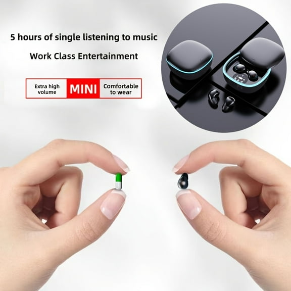 [Micro Mini Wireless Earbuds] Micro Mini Small Wireless Earbuds v5.4 | Comfortable Silicone Ear Tips, Sleep Headphones with Microphone | Suitable for Sleeping,Traveling, Relaxation | Perfect Gift for
