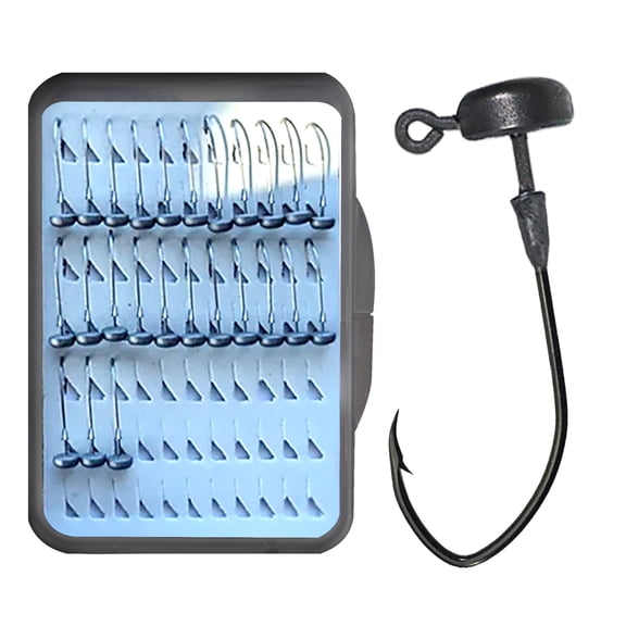 Micro Ned Rig Jig Heads ,25pc/Case Finesse Shroom Head Jig Hooks for Bass, Crappie, Perch, and Trout Availble in 1/32oz, 1/24oz, 1/16oz