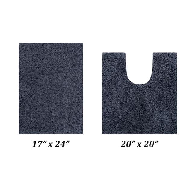 Microplush Rug Micro Plush Collection 100% Polyester 2 Piece Set (17' x 24' | 20' x 20 ...