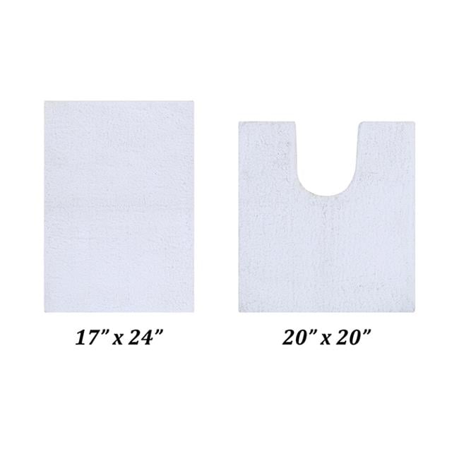 Microplush Rug Micro Plush Collection 100% Polyester 2 Piece Set (17' x 24' | 20' x 20 ...