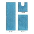 thumbnail image 1 of Micro Plush Collection 100% Polyester  3 Piece Set (20' x 20' | 21' x 34' | 20' x 60') Bath Rug Set in Teal, 1 of 1