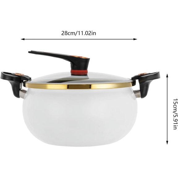 Micro Pressure Cooker, 8.45 Qt Non Stick Microwave Kitchenware Multi-Function Micropressure Round Cooking Pot Induction Cooker Vertical Stewpot with Twist Lock Handles for Homes Restaurants Hotels