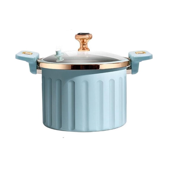 Micro Pressure Pot 8L, Usupdd Non-Stick Soup Pot Induction Cooking, Double Ear Large Capacity Cookware for Stew Boil Steam with Locking Lid, Green