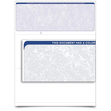 VersaCheck Blank Check Paper - ValueChex - Form #1000 - Blue - Classic - 250 Sheets