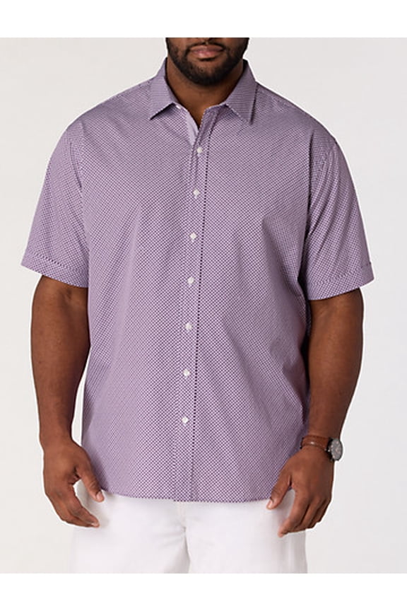 Micro Print Sport Shirt Purple 2XL