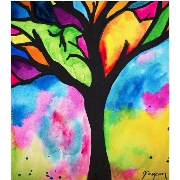 Micro Puzzles - Stained Glass Tree MicroPuzzle - Mini Jigsaw Puzzle