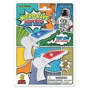 Micro Ray Space Blaster - Worlds Tiniest - Lights and Sounds - Package 1 Red & 1 Blue