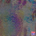 thumbnail image 1 of Micro Rectangular Reflective Hologram Sequins Stretch Fabric 54" Wide Black By The Yard, 1 of 5