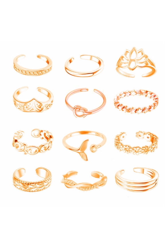 Micro Rhinestone Lotus Knot Women's Opening Foot Ring