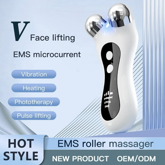 Micro Roller Massager Household V Shaped Facial Device For Lifting Firming Skin And Improved Circulation