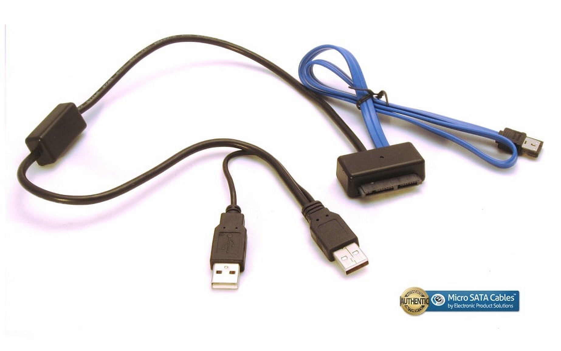 Micro SATA 1.8 Inch USB 5V and 3.3V Power with eSATA Blue Cable ...