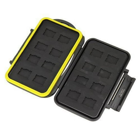 Micro SD Card Case, microSD Case, JJC MC-MSD16 Anti-Shock Waterproof Holder Storage Memory Card Case for 16 Micro SD