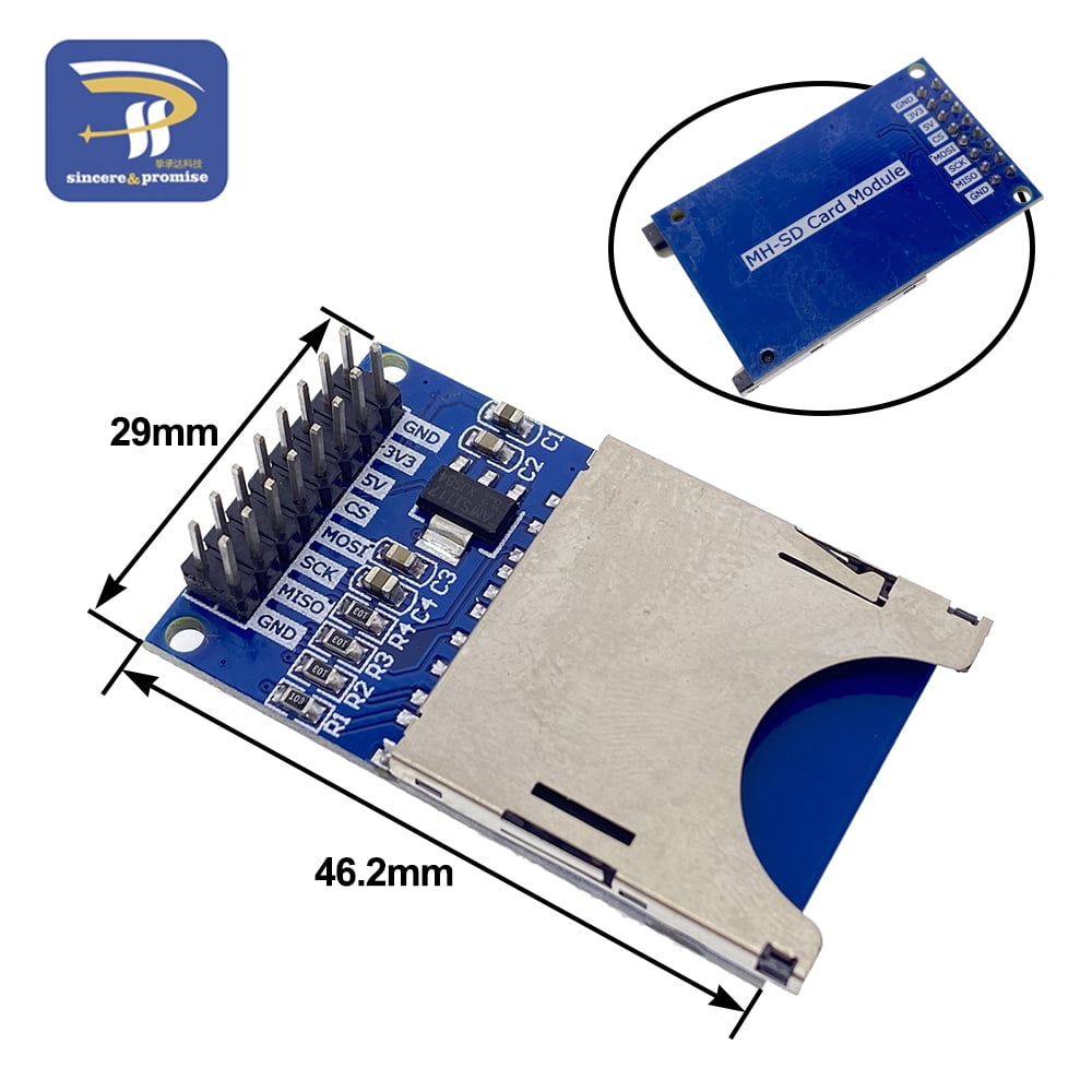 8 pezzi lettore di schede SD moduli SD Card Reader Shield