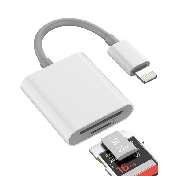Micro SD Card Reader Compatible for iPhone Memory Lightning to Camera Microsd TF Adapter 13 12 11 Pro Max X XS XR 8 7 6 plus 6s SE for iPad Air Mini 2020 2019 2021 Accessories MFI Certified Adaptador