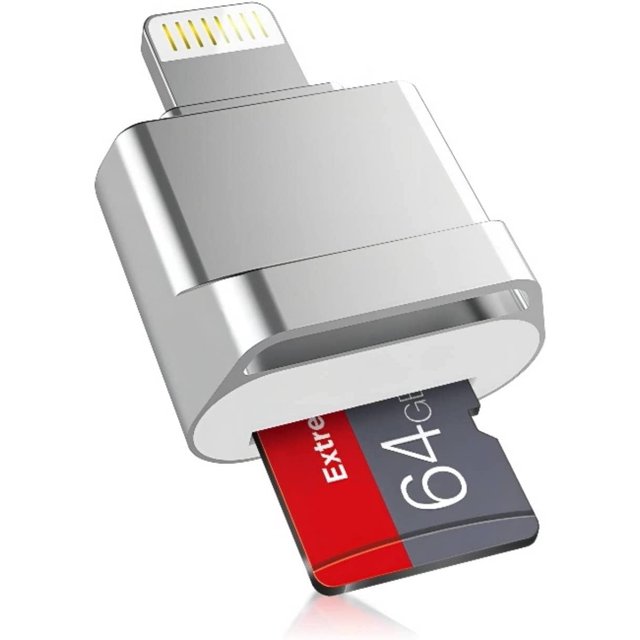 Micro SD Card Reader for iPhone iPad,Lightning to Micro SD/TF Card