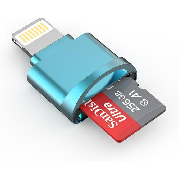 Micro SD Card Reader for iPhone,Lightning to Micro SD/TF Adapter,[Apple MFi Certified] Memory Card Reader for iPhone & iPad,Supports iOS 13 & exFAT/FAT32,Perfect for iPhone 14 13 12 11 Expansion