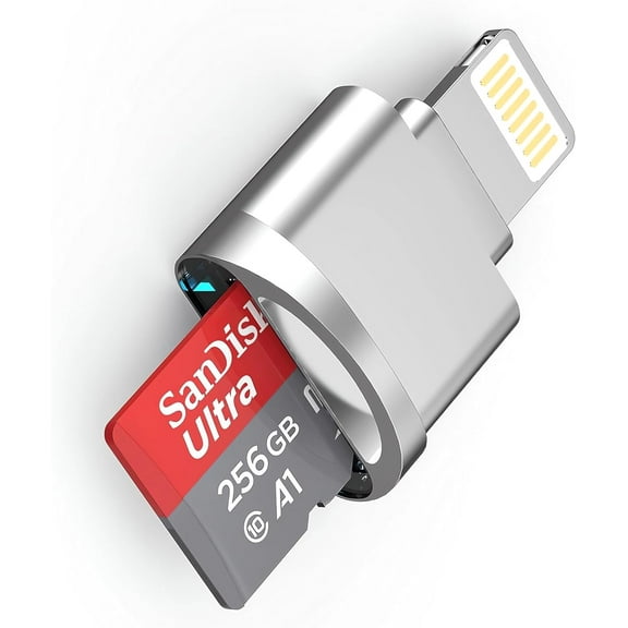 Micro SD Card Reader for iPhone iPad,[MFi Certified] Lightning to Micro SD/TF Card Reader Viewer Adapter Memory Card Reading for iPhone 14/13/12/Pro/11/X/XR/Max/8 Support iOS 13 exFAT & FAT32