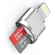 Micro SD Card Reader for iPhone iPad,[MFi Certified] Lightning to Micro SD/TF Card Reader Viewer Adapter Memory Card Reading for iPhone 14/13/12/Pro/11/X/XR/Max/8 Support iOS 13 exFAT & FAT32