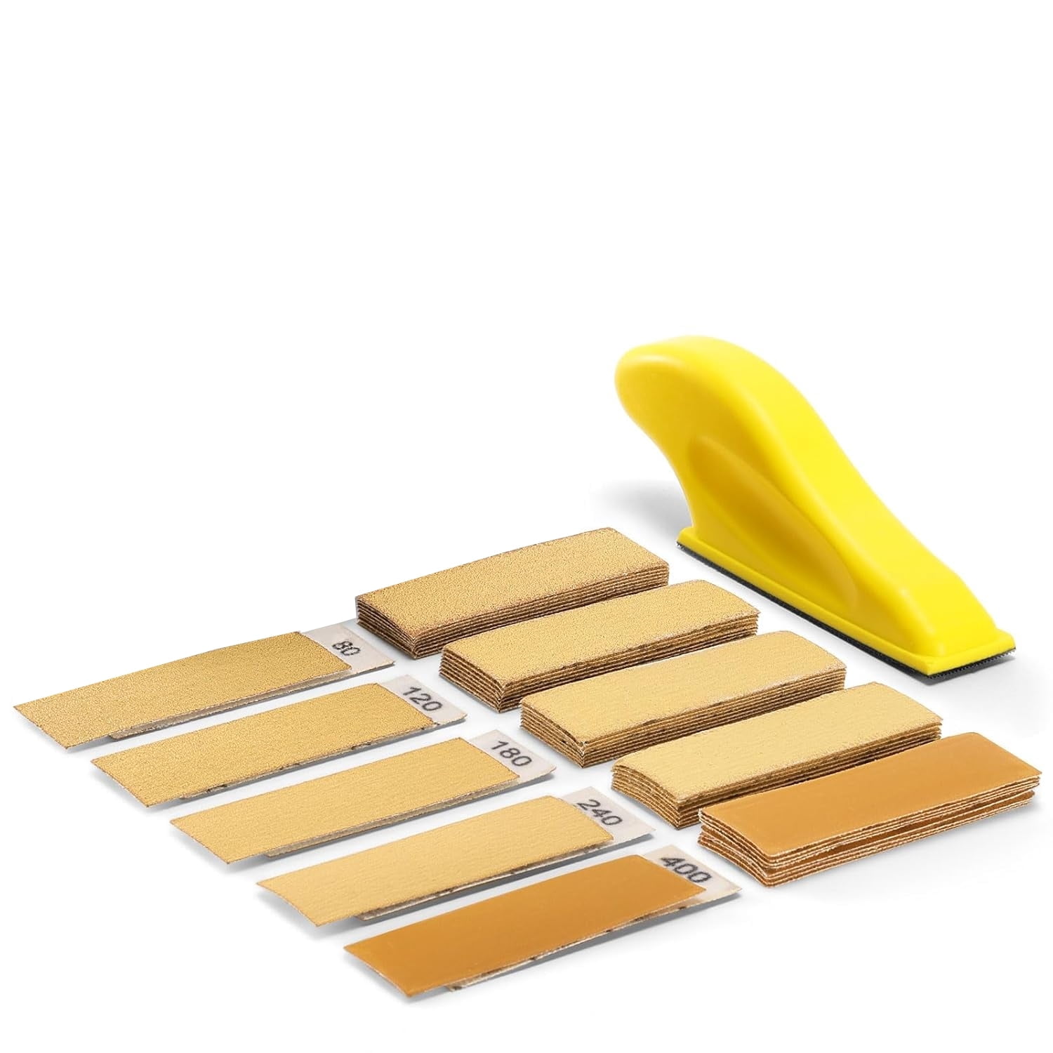 Micro Sander Kit, Sand Paper Sheets 80Pcs, Hook & Loop Sandpaper Assortment 320 To 3000 Grit 3.5...