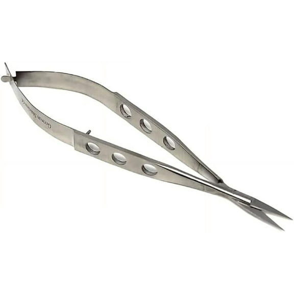 Micro Scissors Stainless Steel, Spring Handle Fine Straight Tips for Science Lab Precision Tasks