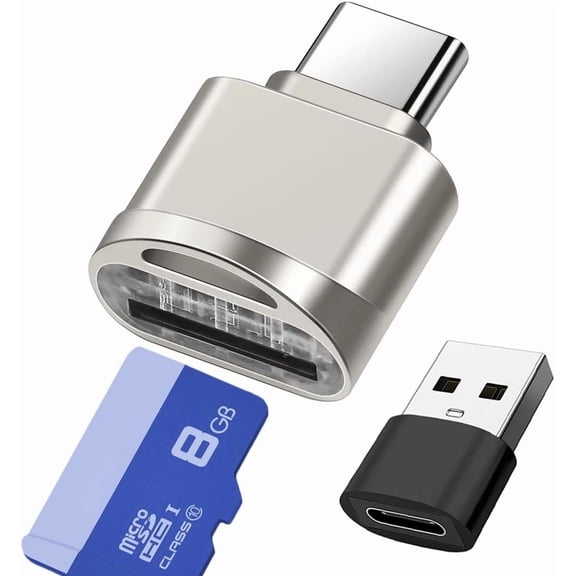 Micro Sd Card Reader, Usb C To Type C Tf Memory Light Gold