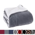 thumbnail image 1 of Micro-Sherpa 50" X 60" Ultra Plush Throw/Blanket (50 x 60) Solid Grey, 1 of 2