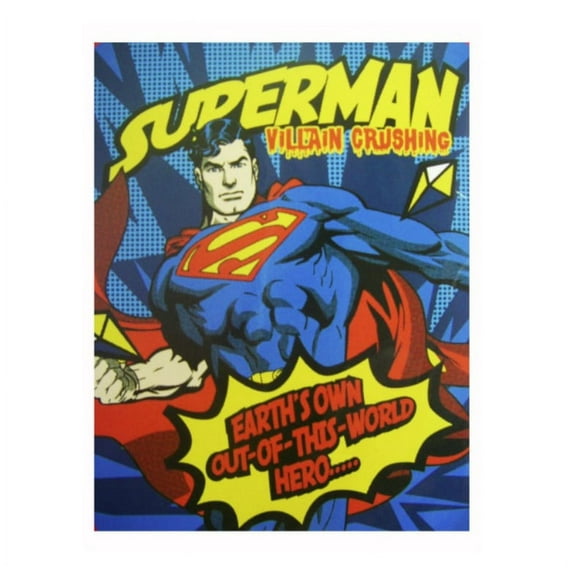 Micro Sherpa Throw Superman Blanket