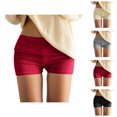 thumbnail image 1 of Micro Shorts for Women 2026 Summer Low Rise Knitted Elastic Waist Bodycon Booty Shorts, 1 of 5