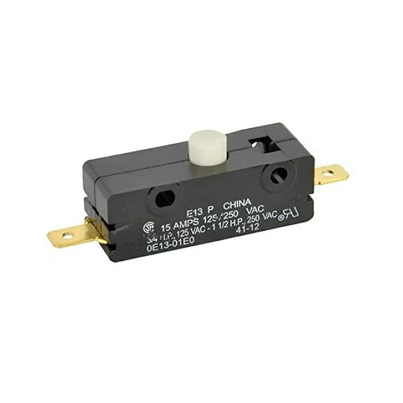 Micro Switch, Snap Action, SPST, NO, Off-Momentary, Pin Plunger, 15A,125V - 0E13-01E0