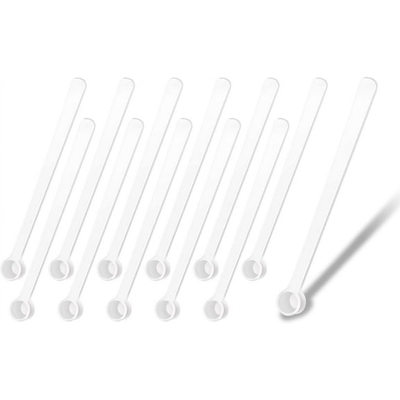 Micro Teaspoon Scoops Penta Angel 12Pcs Tiny Measuring Spoons Mini Platic Scoops Measurement Tools for Cosmetics Medicines Powders Spice Seasoning (12, 0.25 ml)