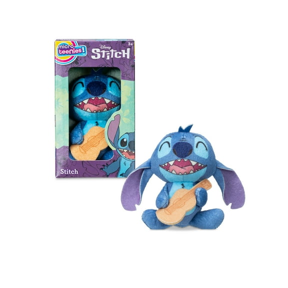 Micro Teenies - Disney Stitch with Ukulele, Micro Plush Collectible
