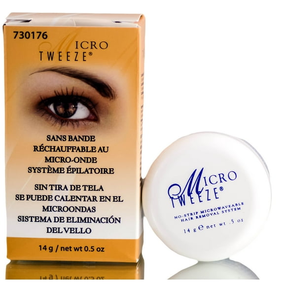 Micro Tweeze No Strip Microwaveable Hair Removal System - 0.5 oz - Pack of 1 with Sleek Comb