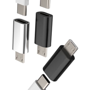 USB C Female to Micro USB Male Charger Adapter(3Pack)Type C Cable Power Connector Converter Compatible for Samsung Galaxy S6 S7 edge+ Active Note4 A7 A11 Adaptor Android Charging port AUX Accessories