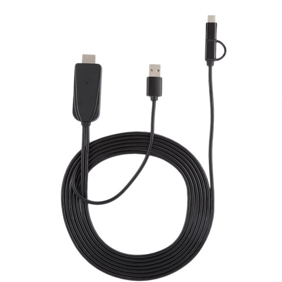Micro USB 2 in 1 to HDMI ABS Aluminum Alloy Video Conversion Cable Adapter Same Screen Mirroring