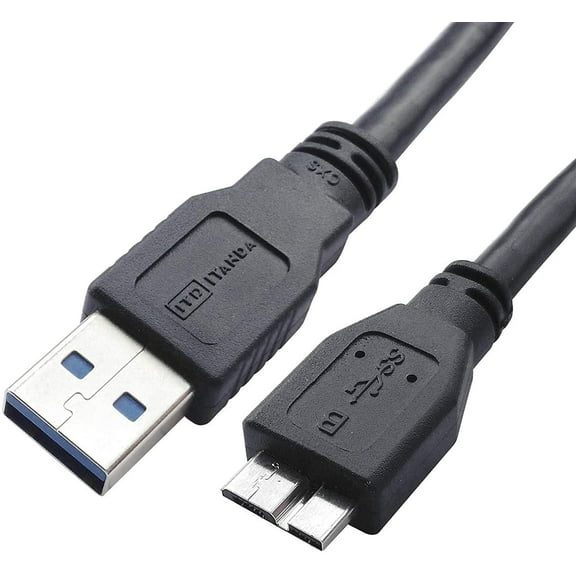 Micro USB 3.0 Cable, 1ft External Hard Drive Cable USB 3.0 A to Micro B Cable Compatible with Samsung Galaxy S5, Note 3, Note Pro 12.2, WD Western Digital, Toshiba, Seagate Hard Drives and More