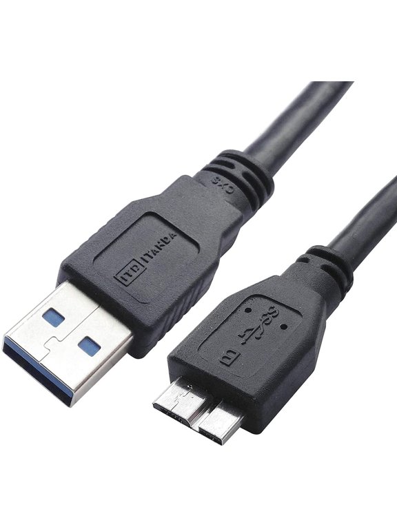 Micro USB 3.0 Cable, 1ft External Hard Drive Cable USB 3.0 A to Micro B Cable Compatible with Samsung Galaxy S5, Note 3, Note Pro 12.2, WD Western Digital, Toshiba, Seagate Hard Drives and More