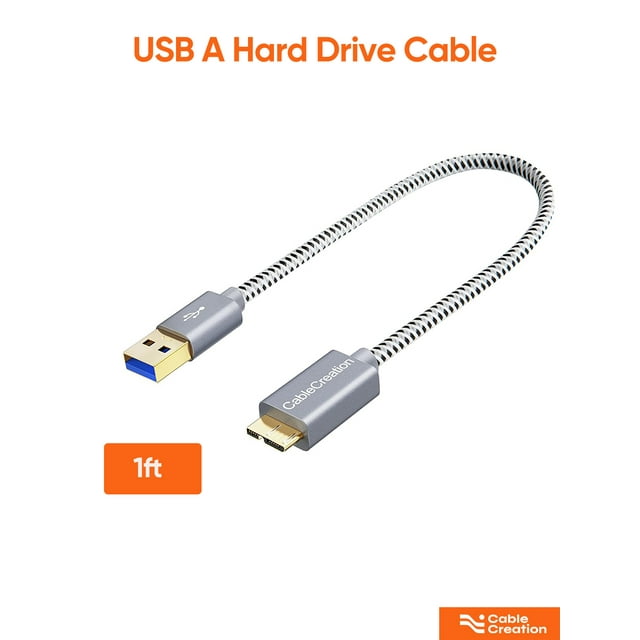 Micro USB 3.0 Cable, CableCreation 1ft Short USB A to Micro B Cord 1ft