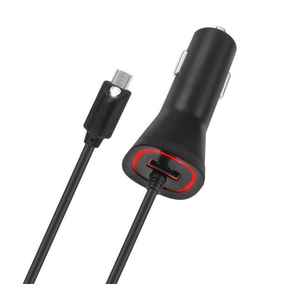 Micro USB 5V Car Charger - Black