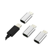 محول شاحن Micro USB ذكر إلى Lightning أنثى، 3 عبوات، موصل هاتف Android لأجهزة Apple وiPhone وiPad، محول كابل متوافق مع Samsung Galaxy S6 S7 Edge+ Active Note 4 Note5 A7 A11