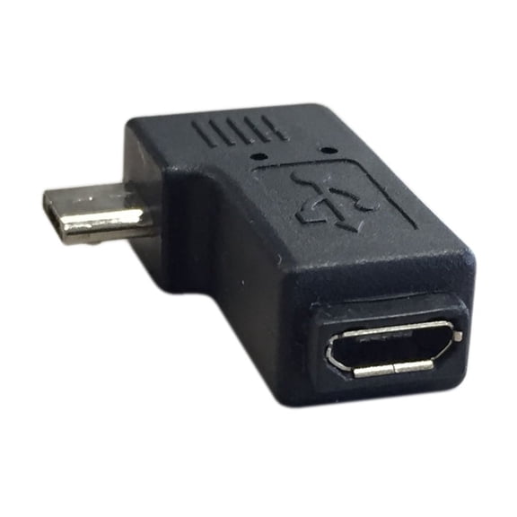 Micro USB-B Male to Micro USB-B Female Right Angle Adapter