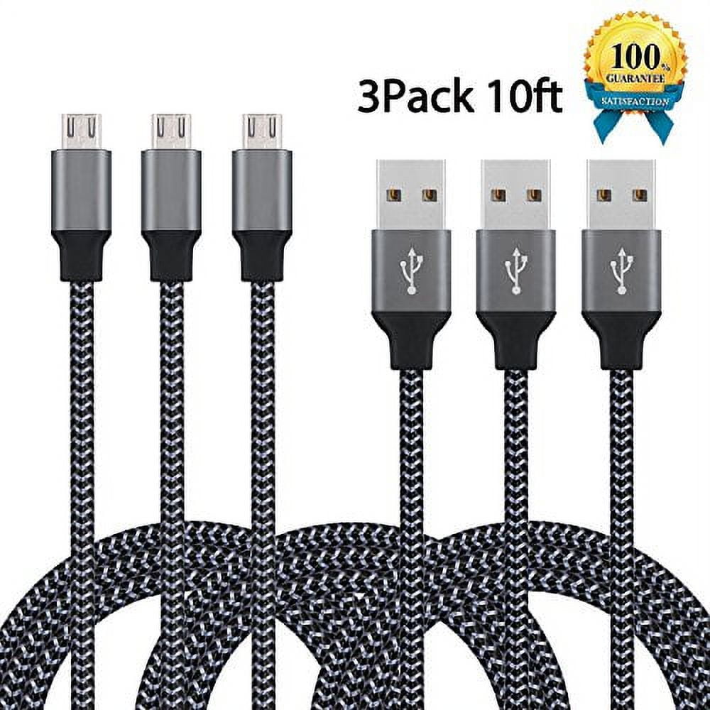 Micro USB Cable, 10 Feet Extra Long Micro USB to USB 2.0 Cable, A Male