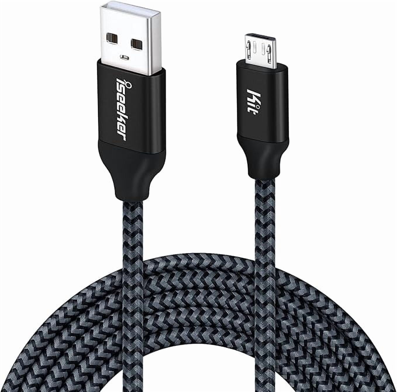 Micro USB Cable 15FT, Extra Long Braided Type A Male to Micro-B Male ...