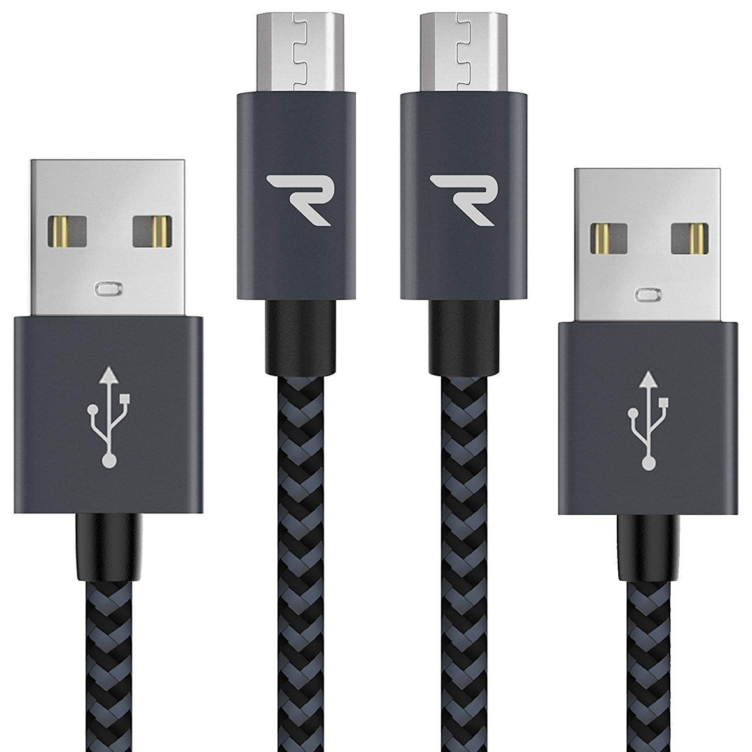 Micro USB Cable,[2 Pack/3.3ft], QC 3.0 Fast Charging & Sync Android ...