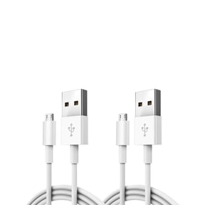 Micro USB Cable, 2 Pack Fast Android Charging Cord, High Speed Durable Micro USB Charging cable for Samsung Galaxy S6 S7 Edge, Android Smartphones, PS4, MP3, White