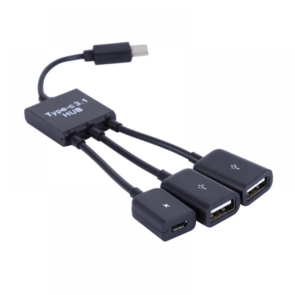 2 Port Micro USB Power Charging OTG Hub Cable Adapter For Android Phone  Tablet