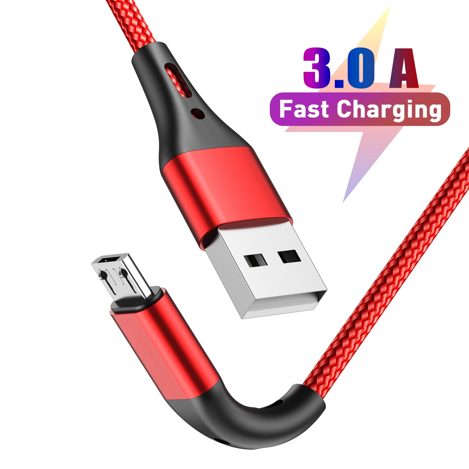 Micro USB Cable,Android Charger Cable, Durable Premium Nylon Braided